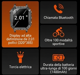 Smartwatch 2026 con batteria ultra grande da 1400 mAh
