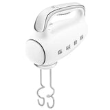 Sbattitore impastatrice Smeg 250W in bianco con design elegante e fruste in acciaio inox
