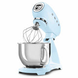 Sbattitore impastatrice Smeg Blu Pastello con ciotola in acciaio inox e frusta per miscelare ingredienti