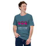 T-shirt Squid Game con personaggi in stile grafico e simboli, ideale per i fan della serie