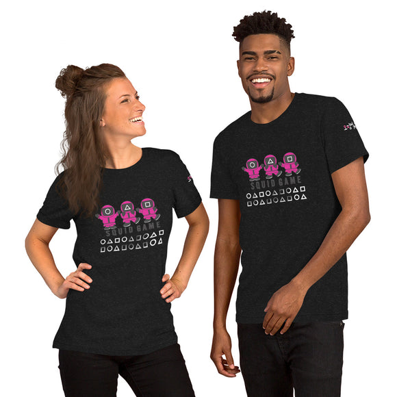 T-shirt nera con design del Gioco del Calamaio per adulti, perfetta per i fan della serie