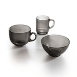 Set di tazze vetro Luminarc Alba grigio, ideale per caffè e tè in stile elegante e moderno