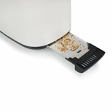Dettaglio del vassoio raccoglibri di un tostapane smart design moderno Tristar