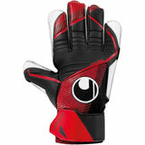Guanti da portiere Uhlsport Powerline in rosso e nero con grip eccellente per prestazioni elevate