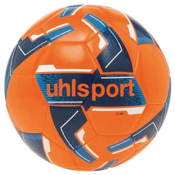 Pallone calcio mini Uhlsport arancione con design moderno per giovani calciatori e allenamenti all'aperto