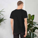 T-shirt nera unisex di Arts Shopping, vista dalla schiena, ideale per uso quotidiano e comfort