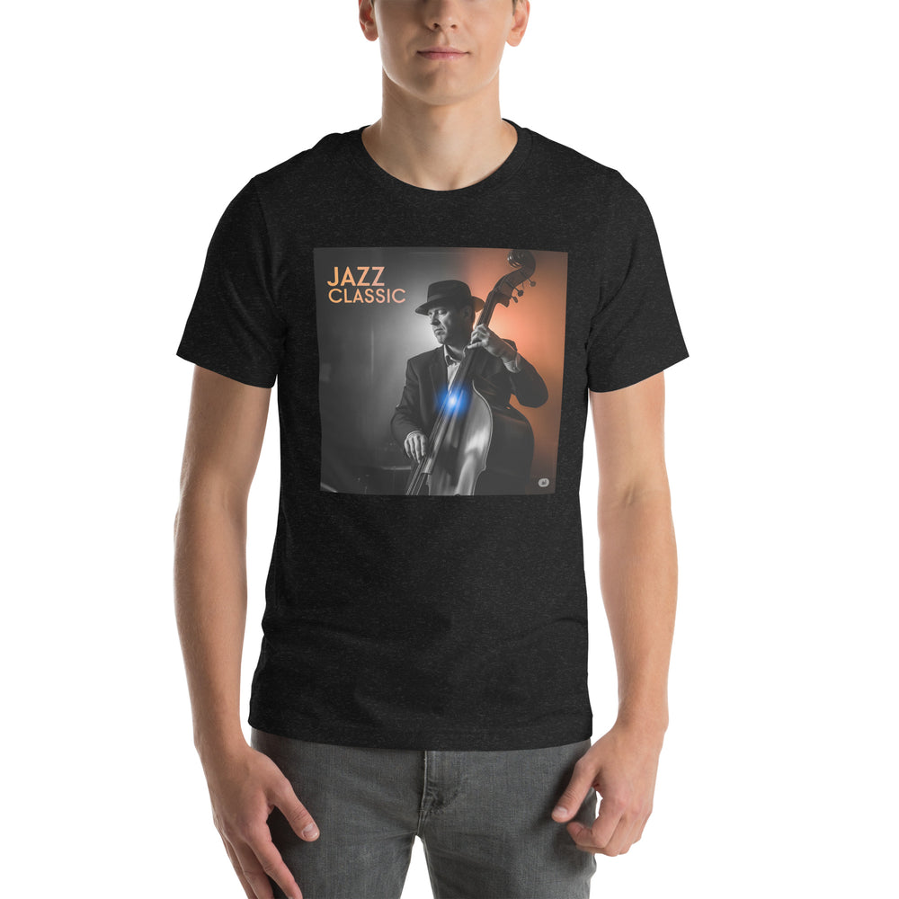 Maglietta unisex serie Musica "Jazz Classic Contrabasso" 🆓🚚