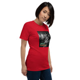 T-shirt rossa con grafica di chitarra classica musica per amanti del jazz