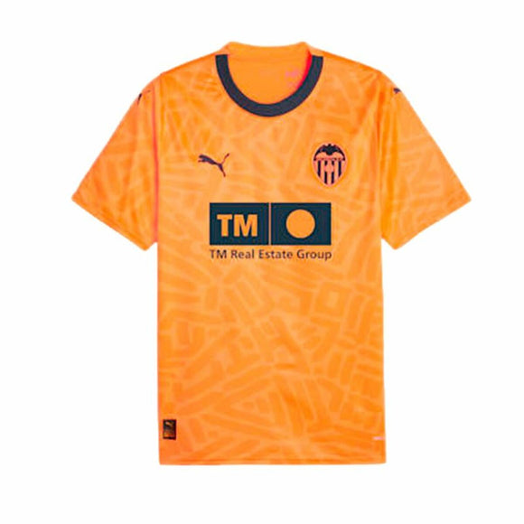 Maglia ufficiale Valencia CF terza maglia arancione con logo Puma e sponsor frontale