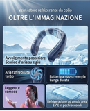 Ventilatore da collo portatile ricaricabile da 5200 mAh con 3 velocità, silenzioso, display digitale a LED,