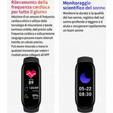 Smartwatch M9 per uomo e donna, braccialetto fitness, fascia sportiva, monitoraggio della frequenza cardiaca e della pressione sanguigna, impermeabile, multifunzione.