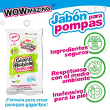 Polvere per bolle di sapone WOWmazing per creare bolle giganti, sicura e non tossica