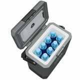 Mini frigo portatile Yolco ET8 con capacità per otto bottiglie d'acqua e design compatto