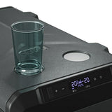 Mini frigo portatile Yolco con display digitale e spazio per bicchieri