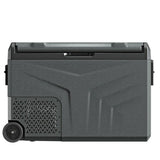 Mini frigo portatile Yolco grigio con ruote e maniglia per trasporto facile e comodo