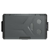Mini frigo portatile Yolco in grigio, ideale per picnic e viaggi, compatto e leggero
