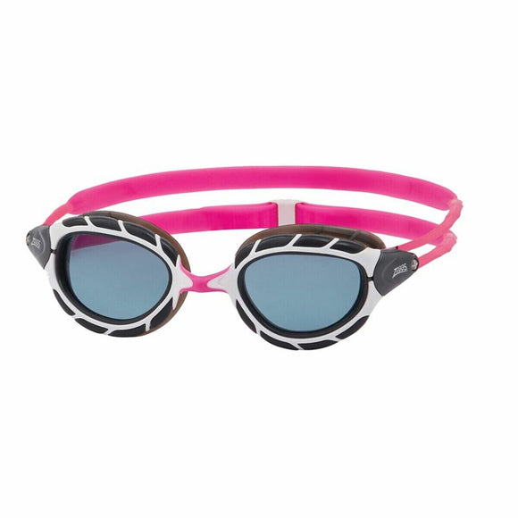 Occhialini nuoto Zoggs Predator donna con strap rosa e lenti blu per nuotatrici